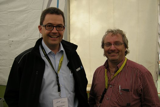 v.l.n.r. Michael Hanimann, Fatzer, und Theo Lauber von Lauber Seilbahnen.