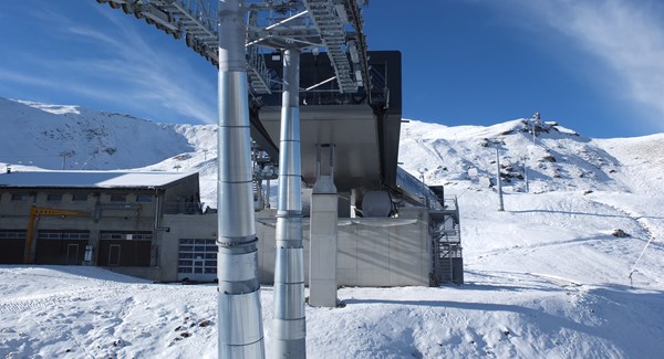 La nouvelle station intermédiaire à Sorbeois à 2’442 m. d’altitude.