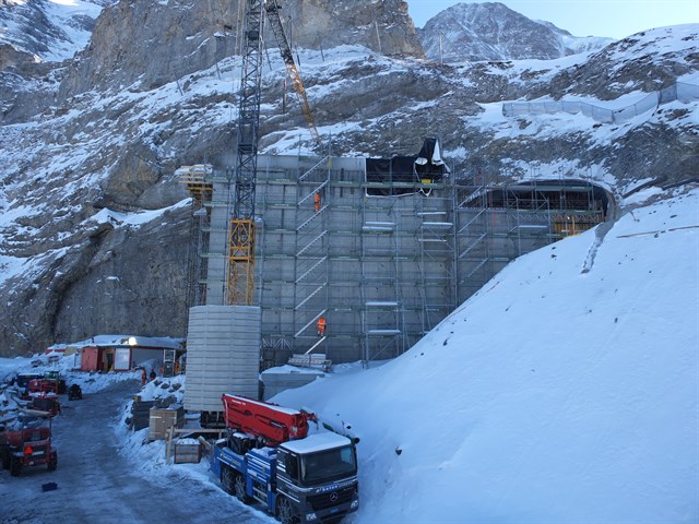 Eigergletscher Station im Bau